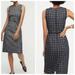 J. Crew Dresses | J. Crew Textured Houndstooth Tweed Sheath Dress In White & Navy Blue | Color: Blue/Silver | Size: 00