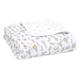 aden + anais essentials Dream Baby Blanket - Pack of 1 | Large Breathable 100% Cotton Muslin Bedding | Cot Blankets For Newborn Boys & Girls | Baby Shower or Xmas Gifts | Alphabet Animal Print