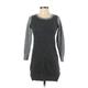 Old Navy Casual Dress - Sweater Dress: Gray Color Block Dresses - Women's Size X-Small