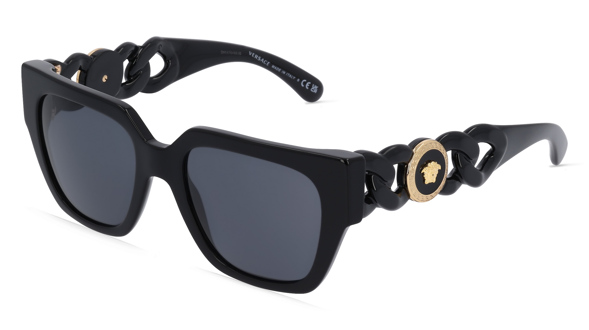 Versace VE4409 Damen-Sonnenbrille Vollrand Quadratisch Acetat-Gestell, schwarz