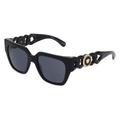 Versace VE4409 Damen-Sonnenbrille Vollrand Eckig Acetat-Gestell, schwarz