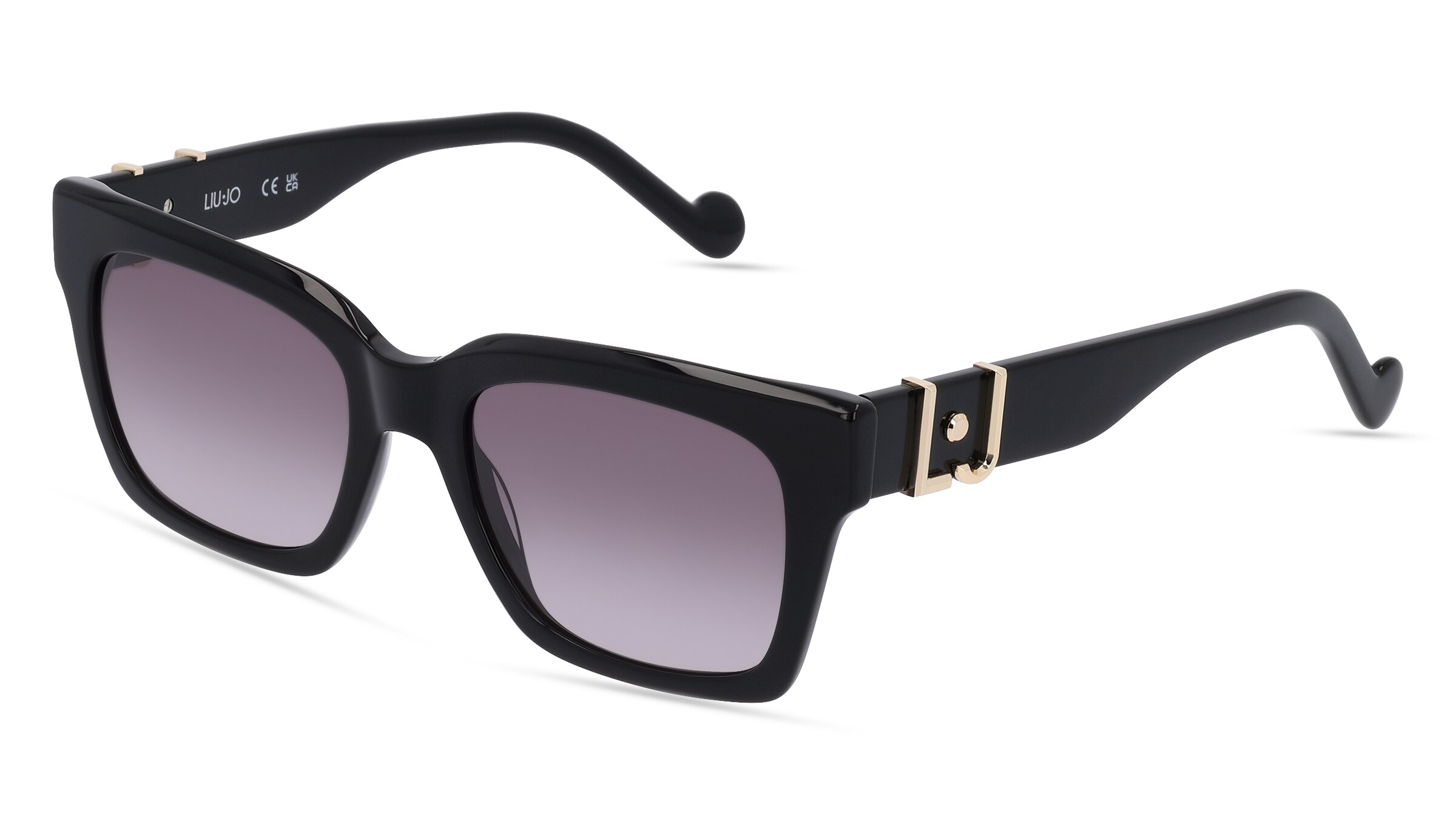 Liu Jo LJ759S Unisex-Sonnenbrille Vollrand Quadratisch Kunststoff-Gestell, schwarz