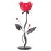Romantic Rose Votive Holder - 12.5" - Red and Black