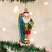 Old World Christmas Santa w/ Calling Birds Hanging Figurine Ornament Glass in Blue/Green/Red | 5 H x 5 W x 7 D in | Wayfair 729343400604