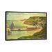 Vault W Artwork 'Port-en-Bessin 1888' by Georges Seurat Painting Print on Canvas Metal in Green/White/Yellow | 32 H x 48 W in | Wayfair