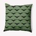 The Twillery Co.® Mitesh Polyfill Indoor/Outdoor Square Throw Cushion Polyester/Polyfill blend in Green | 18 H x 18 W x 7 D in | Wayfair