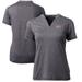 Women's Cutter & Buck Heather Charcoal UNLV Rebels Forge Blade V-Neck Top