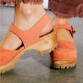 Free People Shoes | Free People Clogs - Like New! | Color: Orange/Pink | Size: 36
