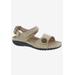 Wide Width Women's Drew Workaroud Sandals by Drew in Natural Fabric (Size 6 1/2 W)