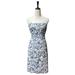 J. Crew Dresses | Jcrew Strapless Dress - Blue Floral Size P2 | Color: Blue/White | Size: 2p