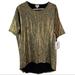 Lularoe Tops | Lularoe Irma Metallic Black/Gold Elegant Collection Women’s Size Small | Color: Black/Gold | Size: S