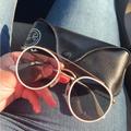 Ray-Ban Accessories | Brand New, Never Worn Ray-Bans! Round Double Bridge Style | Color: Gold/White | Size: Os