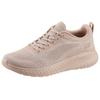 Sneaker SKECHERS "BOBS SQUAD CHAOS FACE OFF", Damen, Gr. 37, beige, Textil, sportlich, Schuhe, Freizeitschuh, Halbschuh, Schnürschuh mit Komfort-Innensohle