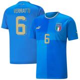 Men's Puma Marco Verratti Blue Italy National Team 2022/23 Home Replica Player Jersey