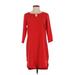 Old Navy Casual Dress - High/Low: Red Solid Dresses - Women's Size X-Small