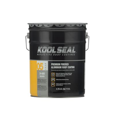 Kool Seal Premium Fibered Roof Coating (5 Year) 5 Gal Single