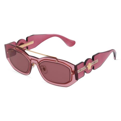 Versace VE2235 Herren-Sonnenbrille Randlos Eckig Metall-Gestell, pink