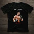 T-shirt Kungfu chinois Jeet Kune Do Bruce Lee T-shirt à manches courtes et col rond pour hommes