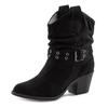 Cowboy Stiefelette LASCANA, Damen, Gr. 44, schwarz, Obermaterial: 100% Textilmaterial. Futter: 100% Textilmaterial. Decksohle: 100% Lederimitat. Laufsohle: 100% Synthetik, unifarben, modisch, Schuhe Cowboy-Stiefelette Cowboyboots Schlupfboots,...