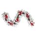 Vickerman 6' x 16" Flocked Artificial Christmas Garland, Unlit - Green/White - 6' x 16"