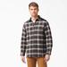 Dickies Men's Heavyweight Brawny Flannel Shirt - Chocolate Brown Plaid Size M (WL901)