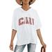 Women's Gameday Couture White Clark Atlanta University Panthers Flowy Lightweight Short Sleeve Hooded Top