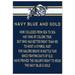 Navy Midshipmen 23'' x 34'' Fight Song Wall Art