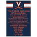 Virginia Cavaliers 23'' x 34'' Fight Song Wall Art