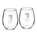 Shelton State Buccaneers 21oz. 2-Piece Stemless Wine Glass Set