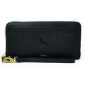 Women's Fossil Black Saint Joseph's Hawks Leather Logan RFID Zip Around Clutch