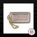 Coach Bags | 2.5" Large Coach Gold Leather Brass Key Fob Bag Charm Keychain Hangtag Tag | Color: Gold | Size: Os