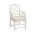 Dayna Arm Chair with Sandberg Parchment Seat - Rubbed White - Ballard Designs - Ballard Designs