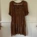 Free People Dresses | Free People Beaded Shift Dress. Small. | Color: Tan | Size: 6