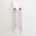 Free People Jewelry | New Free People By The Way Dangle Earrings Pink | Color: Pink/Silver | Size: Os