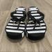 Kate Spade Shoes | Kate Spade Black Stripe Platform Sandal Sz 8 | Color: Black/White | Size: 8