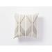 Coyuchi Morelia Organic Pillow Cover Cotton in White/Brown | 22 H x 22 W x 0.1 D in | Wayfair 1025017