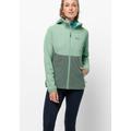 Softshelljacke JACK WOLFSKIN "GO HIKE SOFTSHELL W" Gr. S (36), grün (rauchmint) Damen Jacken