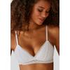 Bralette S.OLIVER "Clarissse", Damen, Gr. 44, N-Gr, weiß, Microtouch, Obermaterial: 93% Polyamid, 7% Elasthan, feminin, sehr schmal, BHs, ohne Bügel aus feiner, floraler Spitze ohne Verschluss und Bügel