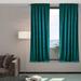 Frifoho Velvet Solid Room Darkening Thermal Rod Pocket Curtain Panels Velvet in Green/Blue | 84 H x 52 W in | Wayfair 02DQY6260NW6BRCEXB