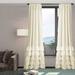 Frifoho Solid Semi-Sheer Rod Pocket Curtain Panels Metal in White | 95 H x 40 W in | Wayfair 01JYY6260URTTMQVZS37