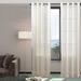 Frifoho Linen Solid Semi-Sheer Thermal Grommet Curtain Panels Linen in White | 95 H x 52 W in | Wayfair 02XQ6260FZCEJISQD5D3