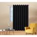 Eider & Ivory™ Macia Microfiber Solid Max out Thermal Grommet Curtain Panels Microfiber in Black | 96 H x 100 W in | Wayfair