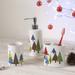 The Holiday Aisle® Dearmas Christmas Tree 3 Piece Bathroom Accessory Set Ceramic in Blue/Green/Red | 7.48 H x 3.54 W x 4.72 D in | Wayfair