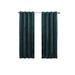 Mercer41 Erko Solid Room Darkening Grommet Curtain Panels Polyester in Green/Blue | 108 H x 54 W in | Wayfair 81D754A17789449EB32508B24ABD6D87
