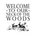 Millwood Pines Welcome To Our Neck Of The Woods Deer by - on Canvas in White | 36 H x 36 W x 1.25 D in | Wayfair 19AE0BFA5AB5469B8F40A2AC51EB2CE8