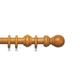 28mm Fixed Wooden Curtain Pole Set (Mid Oak, 180cm)