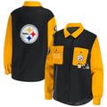 "Blouson WEAR by Erin Andrews noir pour femme des Steelers de Pittsburgh"