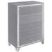 Monica Velvet Upholstered 5 Drawer Chest Dresser in Gray - Better Home Products MONICA-CHST-GRY