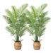 Primrue Adcock Artificial Palm Tree In Basket, Faux Palm Plant, Fake for Home Decor Metal | 60 H x 40 W x 40 D in | Wayfair