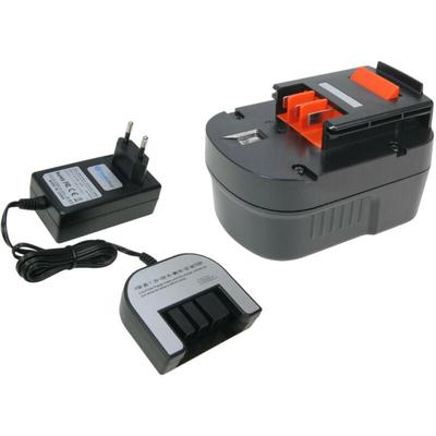 2in1 Set: Ni-MH Akku 12V 2000mAh + Ladegerät für Black & Decker EPC12 H1 Firestorm FS1200D Image